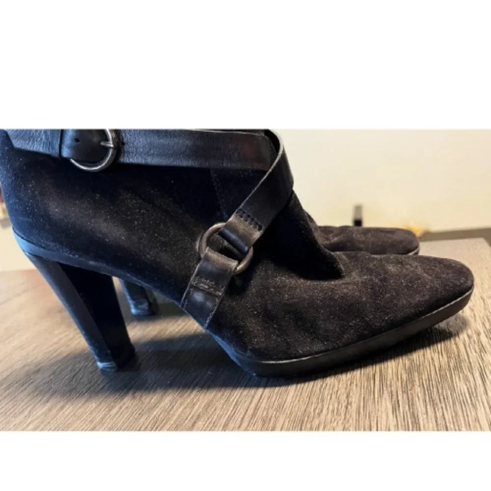TOD'S STRAP HEELED BOOTS 8 - Picture 4 of 11
